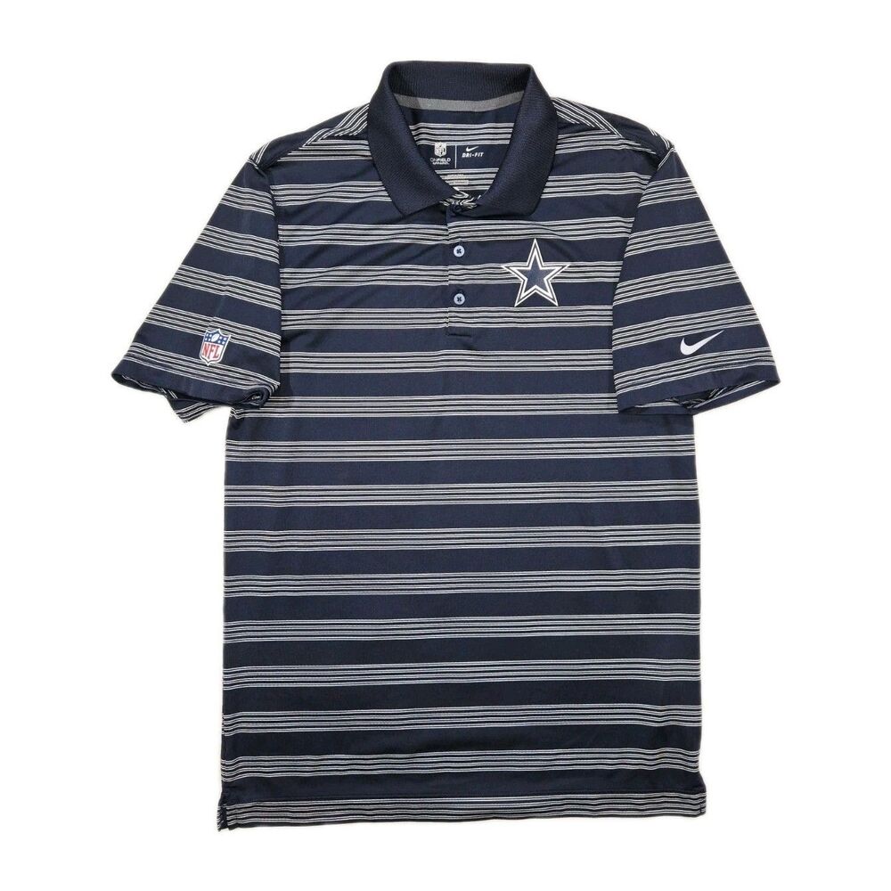 Mens Nike DriFit On Field Apparel NFL Dallas Cowboys Polo Shirt Small